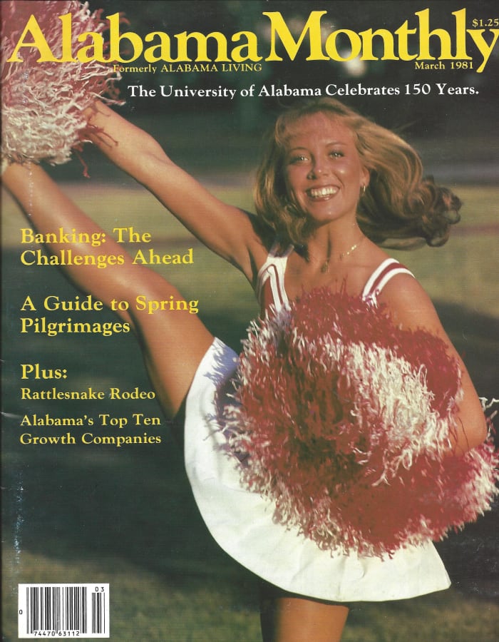 Cheerleader Susan Ingram, Alabama Monthly, 1981